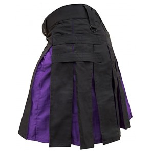 Hybrid Kilt Black And Purple – Nouman Apparels International
